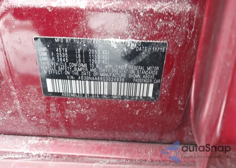 2016 Subaru Legacy 2.5I из США, поврежденный, VIN 4S3BNAA68G3024638